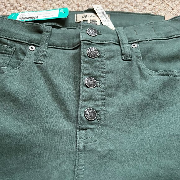 MADEWELL - Button-Front Mid-Rise Skinny Jeans - NEW with Tags - Picture 1 of 8